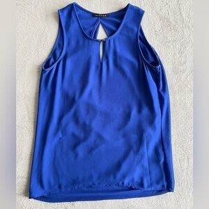 Decker Blue Sleeveless Backless Top Small
